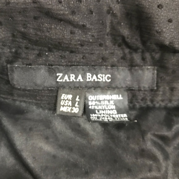 Black silk Swiss dot dress with full skirt - Picture 2 of 4